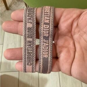 Dior Pink and Gray Bracelet Set